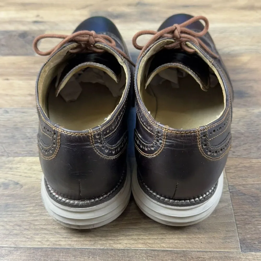 Cole Haan C23427 Original Grand Wingtip Oxford Shoes Dark Brown Men Size US 10.5